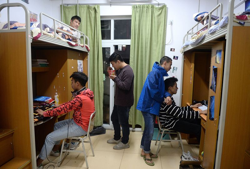 College students in China’s dorms